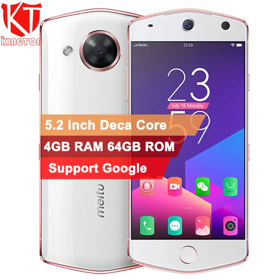 Оригинальный мобильный телефон Meitu M8 4 Гб RAM 64 ГБ ROM Deca Core 5 2 дюйма 21.0MP камера