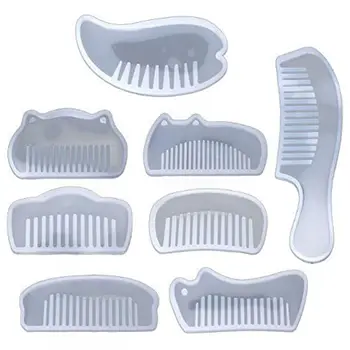 

8 Pieces transparent white Comb DIY Silicone Mold Jewelry Casting Mould for DIY Jewelry Craft Making