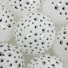 White latex Balloons Dog footprints 2.8g 50pcs Birthday Party Decor Animal Theme Inflatable  Baby Gift Classic Toy Balloon 