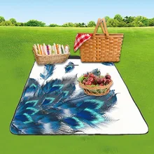 Походный коврик для пикника, пляжа, плюс размер, коврик с ручкой, 3D цифровая печать, полная полиэстерная из ткани Оксфорд, коврик для пикника, пляжный коврик