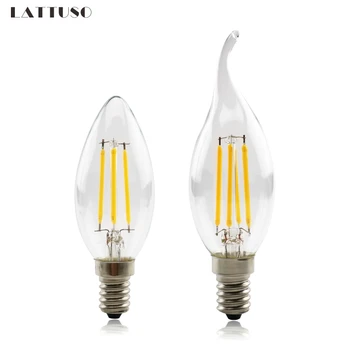 LED Gloeilamp E14 Retro Edison Lamp 220V 2W 4W 6W Vintage C35 Kaars Licht Ampul verlichting COB Home Decor LED Gloeilamp E14 Retro Edison Lamp 220V 2W 4W 6W Vintage C35 Kaars Licht Ampul verlichting COB Home Decor