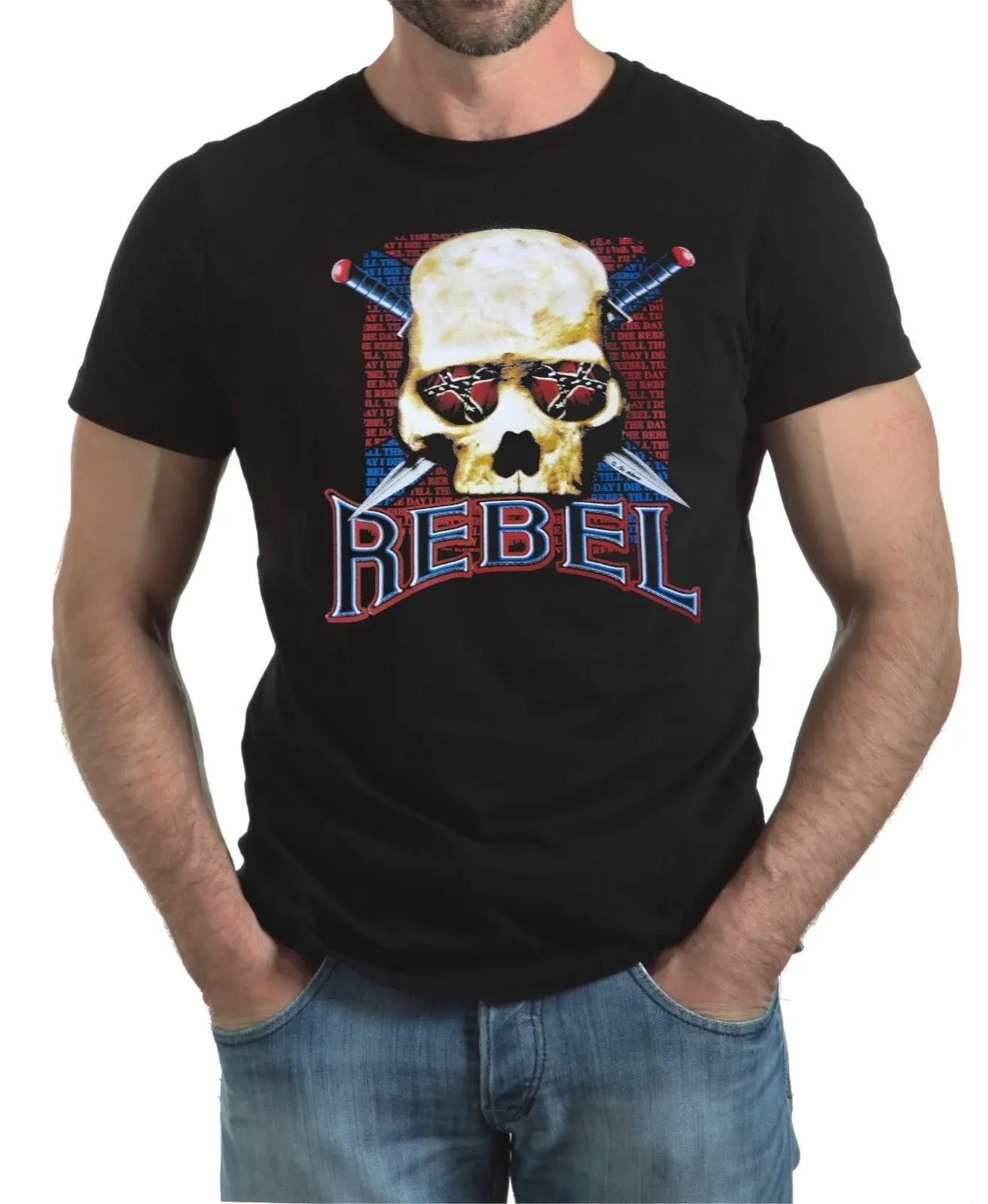REBEL SKULL T SHIRTin TShirts from Men's Clothing on