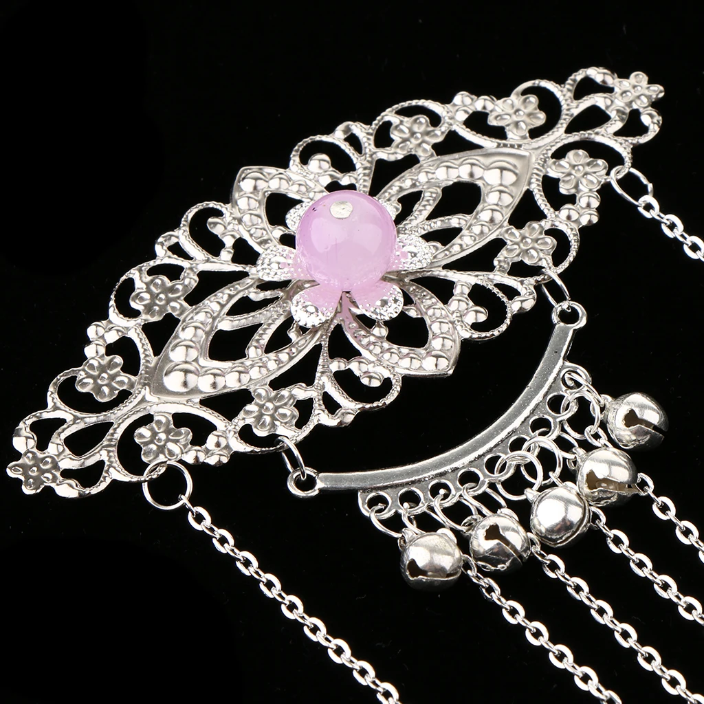 Womens Retro Traditional Chinese Wedding Floral Tassels Bells Hair Stick Chignon Chopsticks Headwear Jewelry