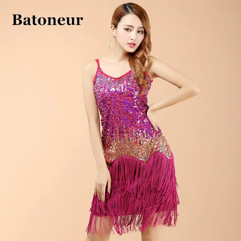 Bling-de-las-mujeres-Del-Vestido-de-Baile-Latino-Sexy-Rainbow-Color-Club-de-Deslizamiento-Gradual (3)