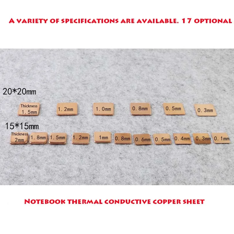 Jyrkior охлаждающая медная фольга медная термопрокладка торчащая Материнская плата ноутбука память чистый красный медный теплоотвод с теплопроводностью