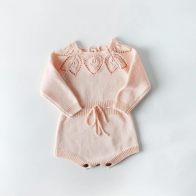 

2019 Spring New Girl Baby Knitted Sweater Romper Fashion Girls Infant Fashion Comfortable Rompers Newborn Body Clothing