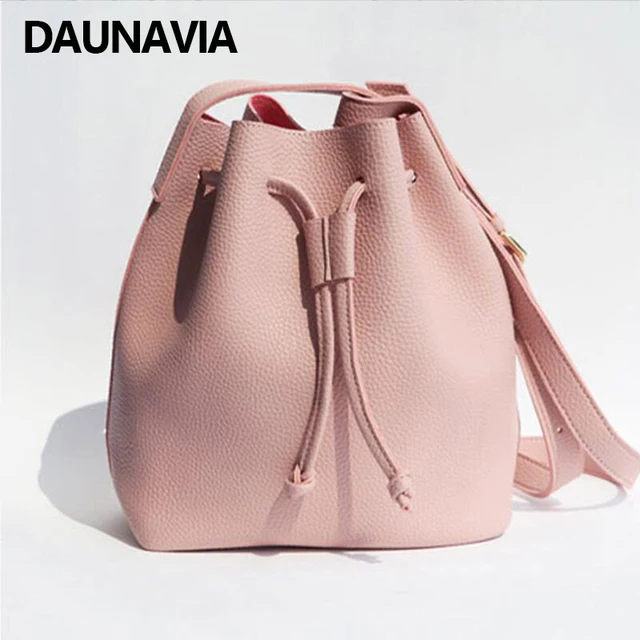 Daunavia S Cute Korean Bag Bucket Leather Shoulder Sling For Daunavia S Cute Korean Bag Bucket Leather Shoulder Sling For Women Drawstring Handbags Las Small