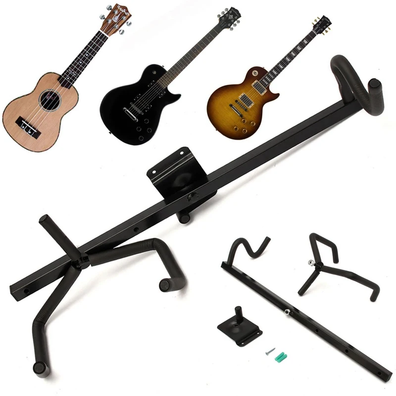 Iron+EVA Electric Guitar Wall Hanger Horizontal Acoustic Guitar Stand
