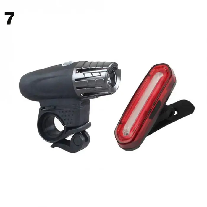 Flash Deal Bike LED Lights Kit Waterproof USB Rechargeable Bicycle Headlight Tail Light for Outdoor Cycling 19ing 13