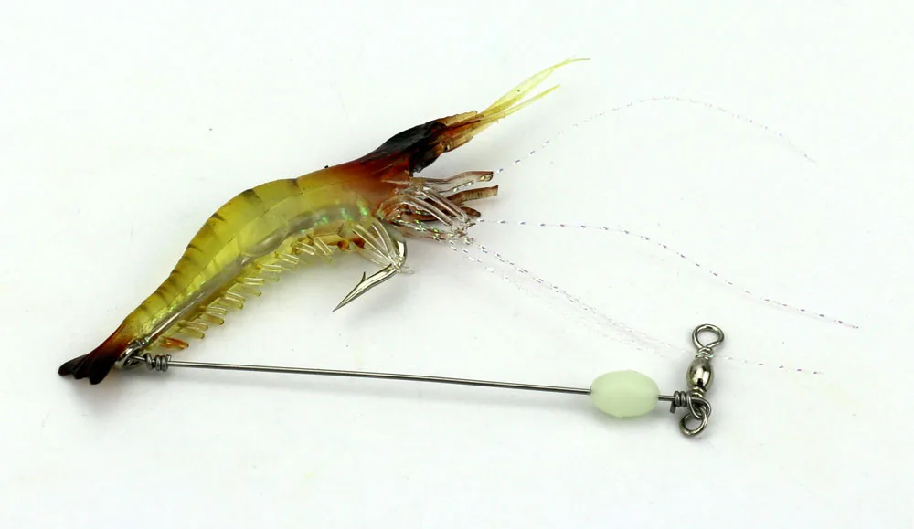 

Big Sale 30pcs Luminous Fishing lure Artificial Prawn Shrimp Fishing Baits Soft Fishing Lures 7.5cm 6.6g