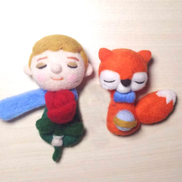 Non-finished Accessories Felt Poke DIY Little Prince And Fox Pet Material Package Wool Felt Poked Doll Felt for Needles