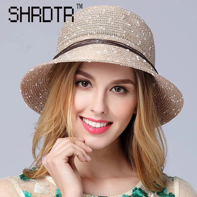 SHRDTR brand autumn ladies knitted hat pearl flower embellishment sun
