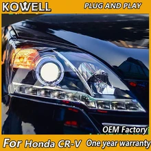 KOWELL автомобильный Стайлинг для Honda CRV головной светильник s 2007-2011 для CRV светодиодный головной фонарь Ангел глаз светодиодный DRL передний светильник Биксеноновая линза ксенон