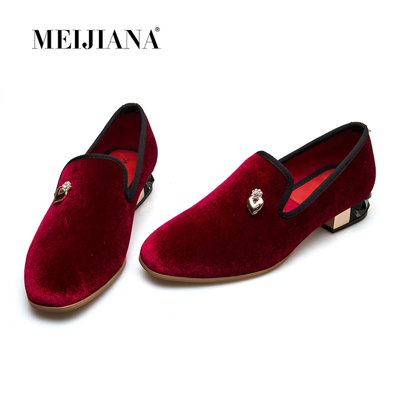 Новые Женские однотонные летние брендовые туфли MEIJIANA женские лоферы с