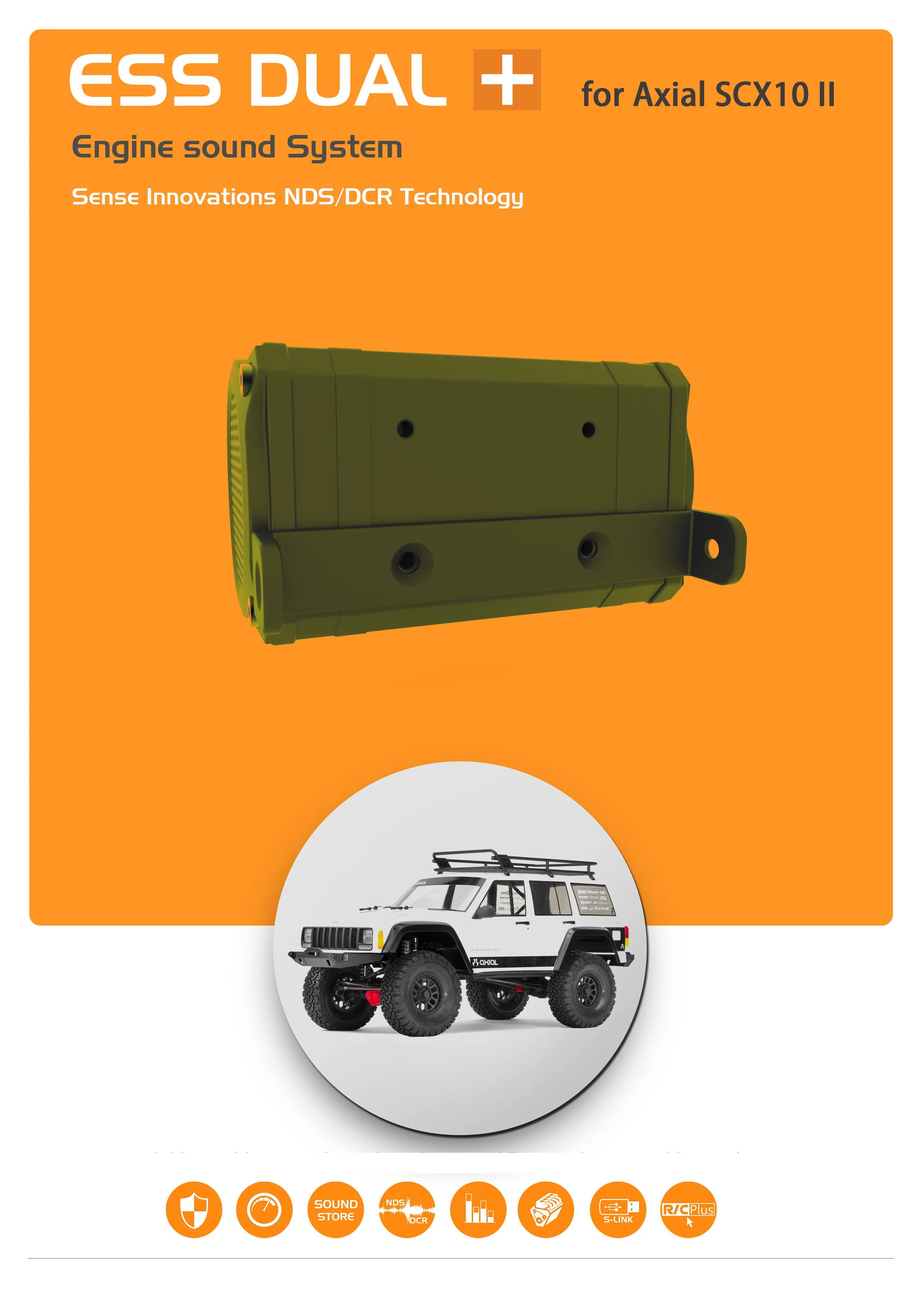ESS DUAL + Double speaker sound group Real Engine Sound Simulator специальный осевой трицикл TRX4 для
