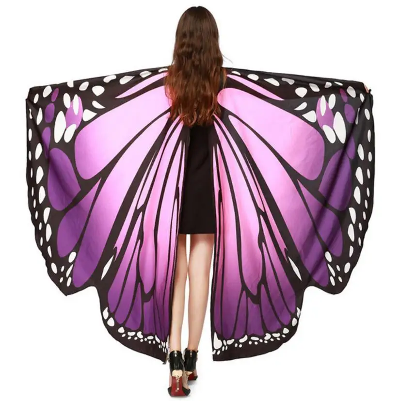 Drop-Shipping-HOT-Women-Butterfly-Wings-Pashmina-Shawl-Scarf-Nymph-Pixie-Poncho-Costume-Accessory (3)