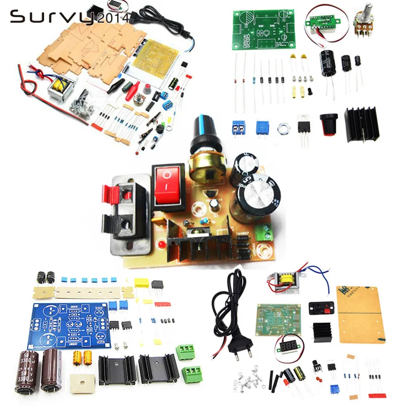 

LM317 Adjustable Power Supply Board With Rectified AC DC Input DIY Kit DIY Kit Integrated Circuits