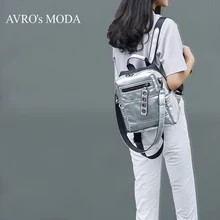 AVRO's MODA Fashion women backpack PU leather for girls teenagers school bag crossbody shoulder silver bags travel backpacks AVRO's MODA Fashion women backpack PU leather for girls teenagers school bag crossbody shoulder silver bags travel backpacks