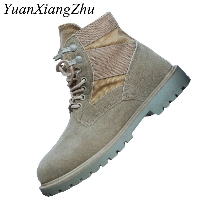 

Men Ankle Martin Boots Spring/Autumn Military Work Boots Breathable Mens Canvas Desert Boots Fashion High Help Casual Male Shoes