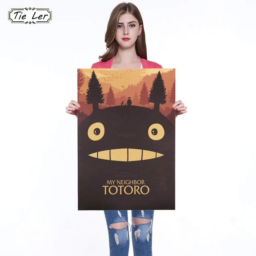 

Home Decor Wall Stickers Classic Cartoon Totoro E Style Kraft Paper Bar Cafe Decorative Poster for Kid Room Stickers