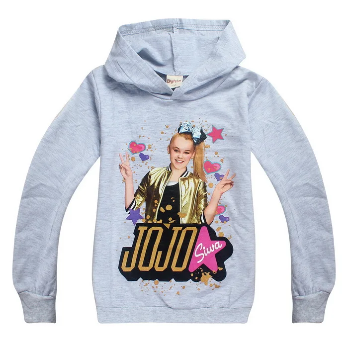 Модная футболка с героями мультфильмов для мальчиков от 4 до 12 лет JOJO SIWA/детская одежда для девочек детские толстовки свитер для девочек Одежда для больших детей - Цвет: style 2