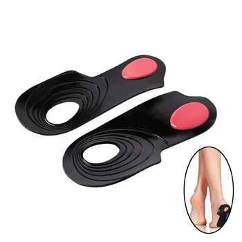 買取 1ペアマッサージインソール女性男性pronation補正x/o型足アーチサポート挿入インソール-35