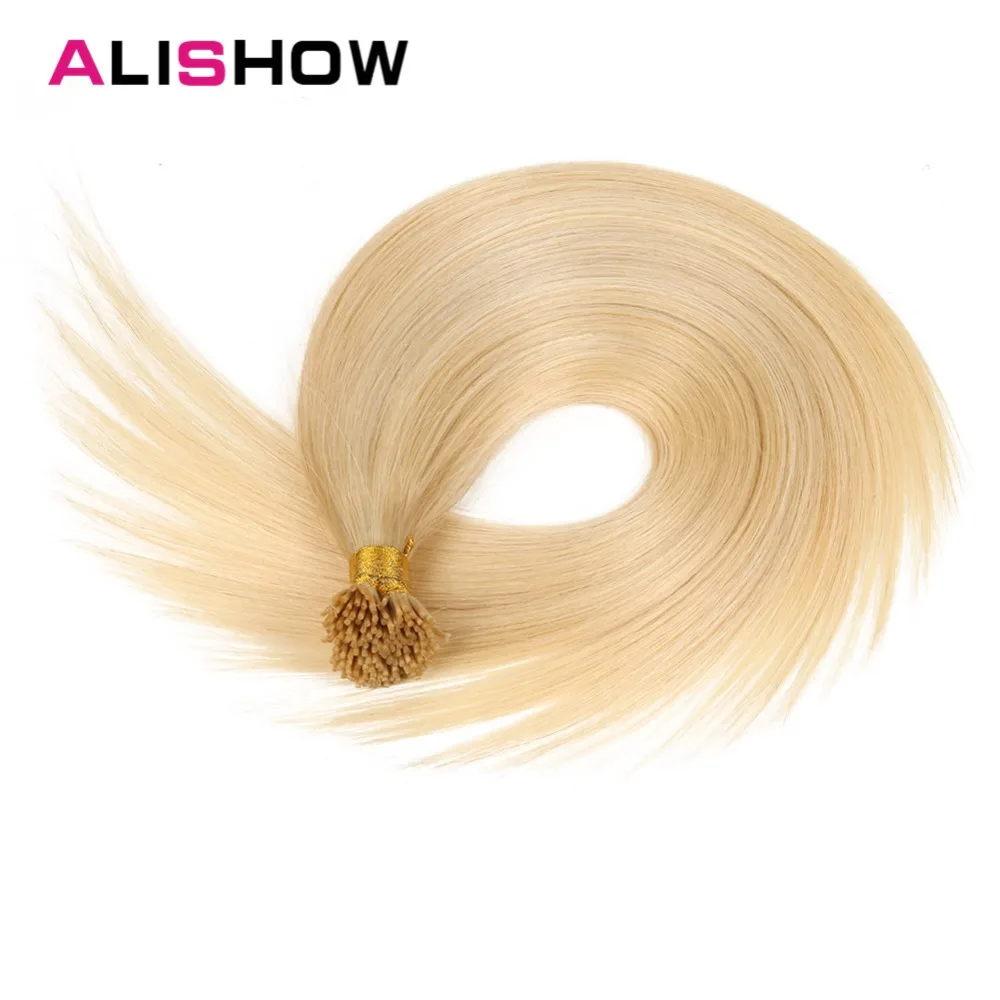 Alishow I Tip человеческие волосы для наращивания 20 дюймов 100 шт 1 г/локон remy