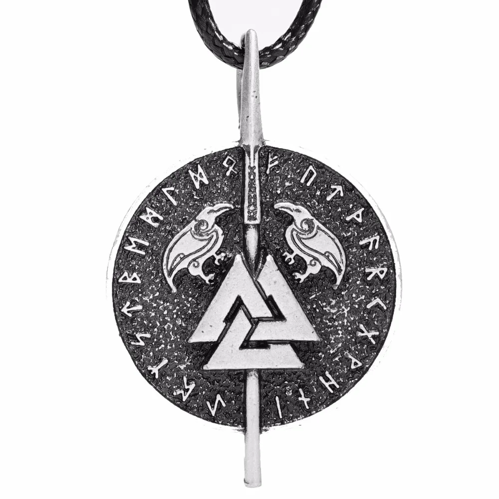 Collana Uomo Vichinga Valknut Con Ascia, Bussola Vegvisir E Rune In Acciaio Inox 60 Cm - 3