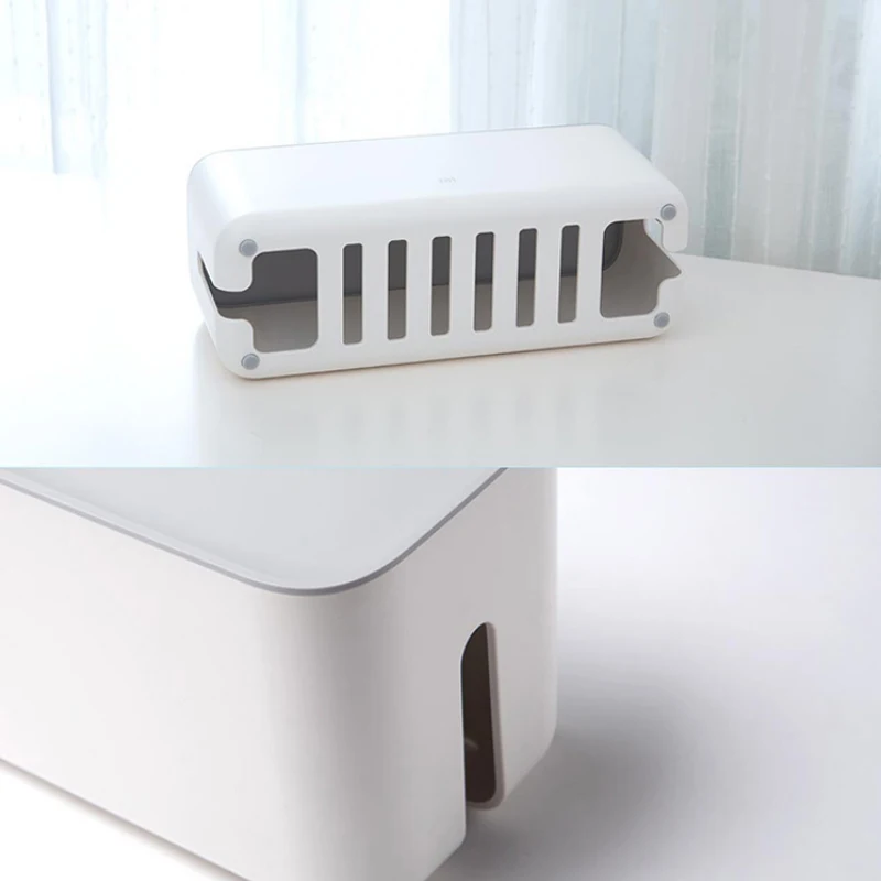 Оригинальная коробка для хранения Xiaomi для сетевого шнура, коробка для розеток С пылеизоляцией, охлаждающая полоска с отверстием, основа с вилкой, отделочная завязывающая коробка для дома