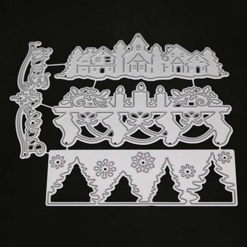 

house frame Christmas dies Metal Cutting Dies Stencils for DIY Scrapbooking Paper Card making Decor Embossing stamps alinacrafts