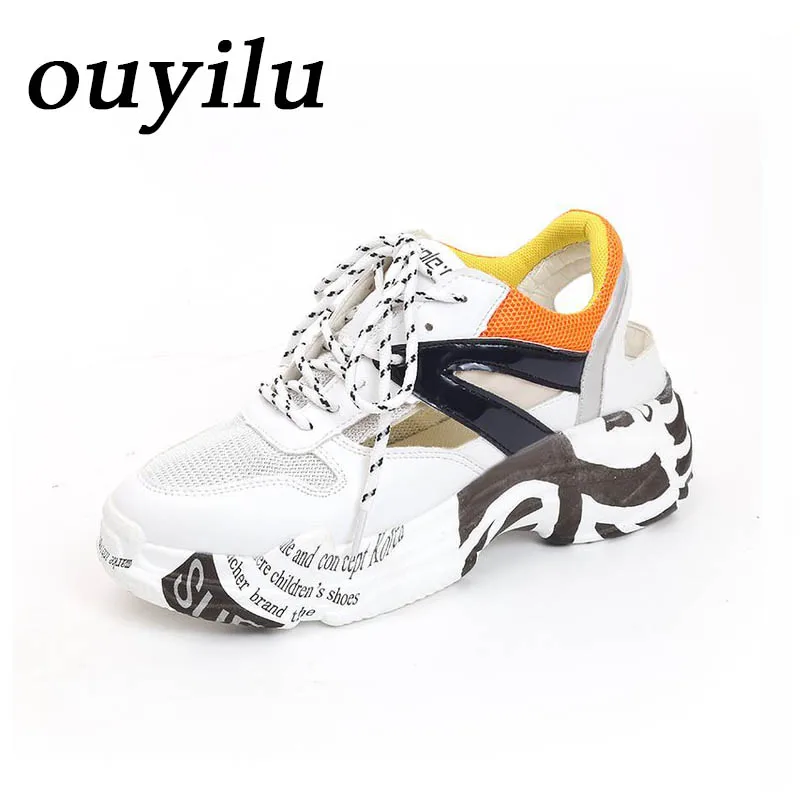 

2018 ouyilu Man Woman Brand Sport Shoes For Women Beach shoes Outdoor Sandals Women Antiskid and wear-resistant Genuine Leather