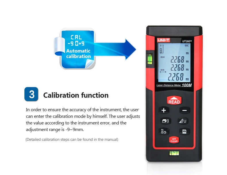 UNI-T UT393+ 100 м высокоточный лазерный дальномер многофункциональный прибор для измерения расстояния горизонтальный с пузырем хранение данных