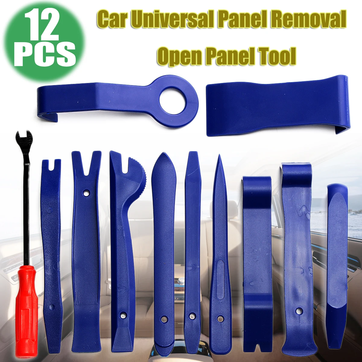 

12Pcs/Set Plastic Auto Car Radio Panel Interior Door Clip Panel Trim Dashboard Removal Tool Set DIY Car Repair Tool Kit