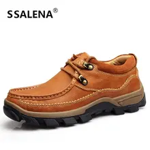 Men Shoes Genuine Leather 2018 Autumn Winter Leather Shoes Lace Up Male Casual Shoes Leisure Footwear High Quality Flats AA20519