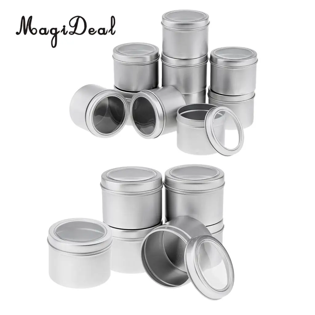 Empty Cosmetic Accessories 11 Pieces Aluminum Round Screw Lid