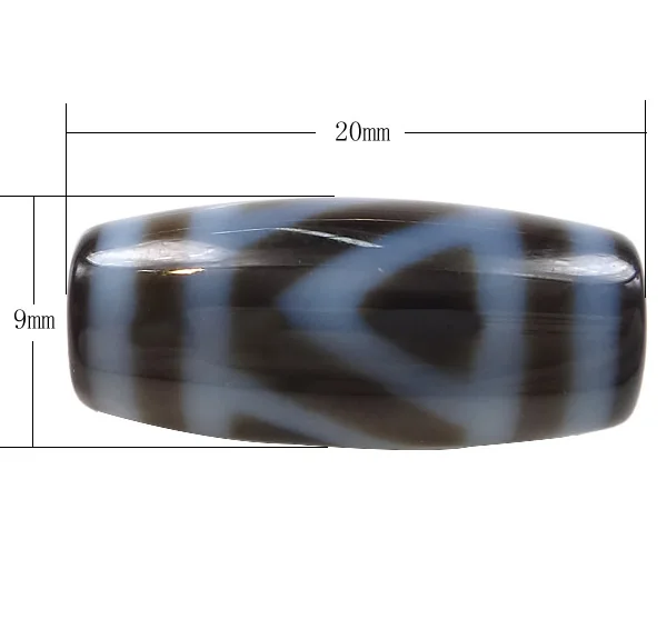 

YYW Natural Tibetan Agata Dzi Beads Oval Shaped Mountain & two tone 20x9x3mm Jewelry Accessories Real Stone Loose Beads DIY