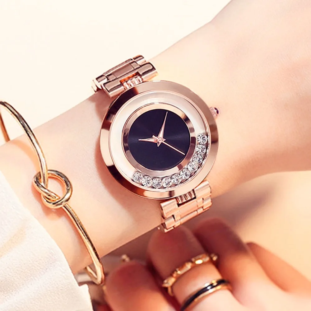 

Montre femme Women Watches 2019 Luxury Brand Quartz Watch Ladies Rolling Crystal Wristwatches Stainless Steel Colock reloj mujer