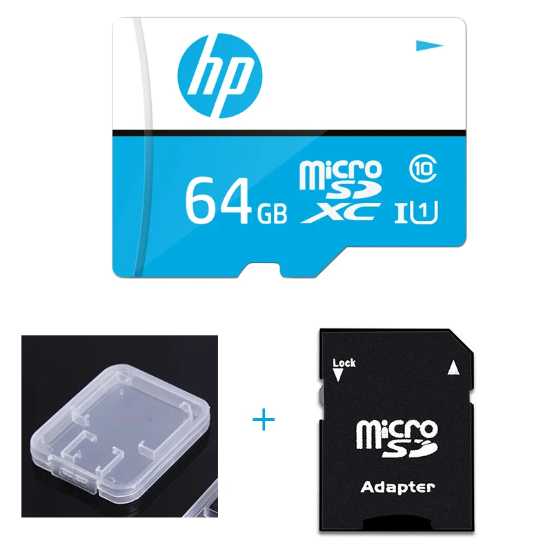 hp Micro SD карта памяти класс 10 USH-I 100 м/с carte sd memoria C10 Mini SD карта TF карта для мобильного телефона автомобиля планшета - Емкость: 64 ГБ