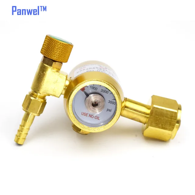 Brass Argon Regulator Gas Pressure Gauge G5/8 14" Inner Thread M12*1