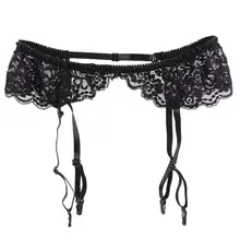 L/XL Plus Size Sexy Lingerie Hot Black/Red Lace Garter Belt For Stockings Female Adjustable Temptation Wedding Suspender Belt