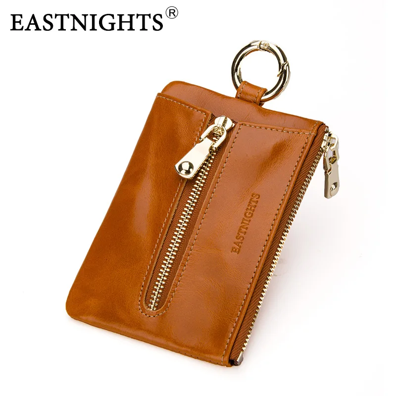 Кожаный держатель для ключей EASTNIGHTS винтажный карт из натуральной коровьей кожи
