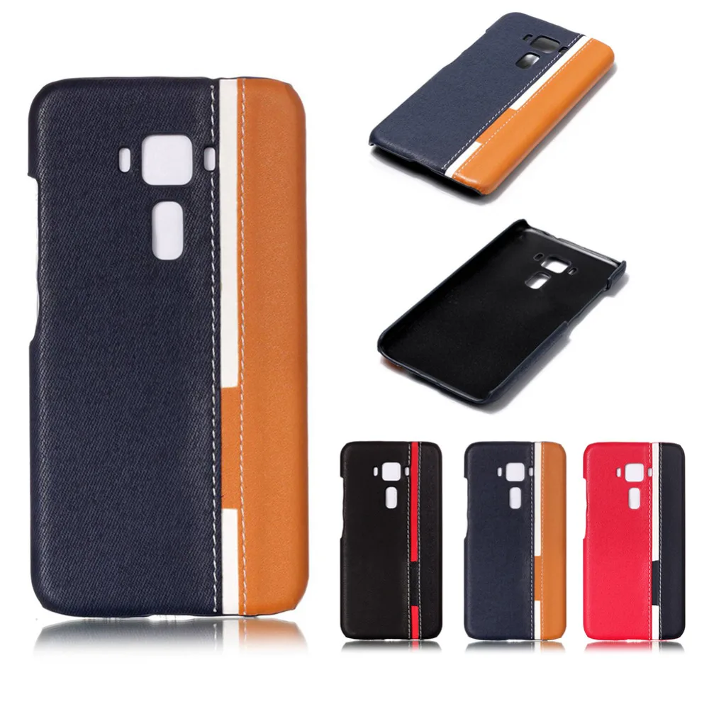 Hard Plastic Back Cover for ASUS Zenfone 3 ZE520KL Phone Case w/ Mix-color PU Leather Shockproof Protective Shell | Мобильные