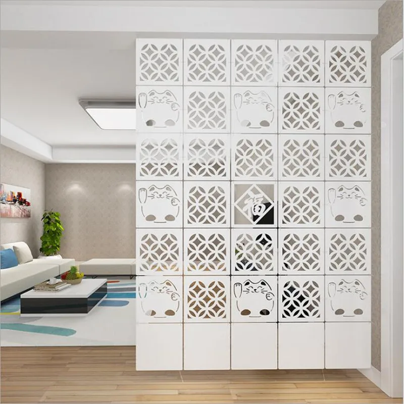 

6pcs/lot 29*29CM Room Divider Screen Partition Modern Folding Screen Partition Brief Hanging