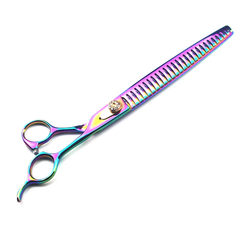 9.0 inch pet hairdressing scissors fish bone cut high-grade pet scissors JP440C material