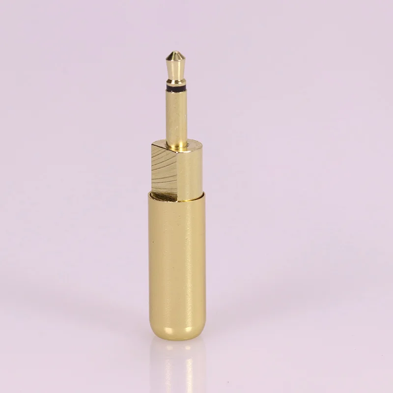 10pcs lot Copper Mini Jack 2 5mm 2 Poles Mono Male Plug Soldering Wire Connector Gold Plated Headphone Earphone Plug Connector