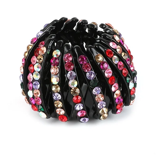 cute hair clips 1pc Korean Crystal Hair Claw For Women Ponytail Holder Ball Head Bun Maker Expanding Hair Clips Hairpins Hair Accessories 2021 headbands for women Hair Accessories