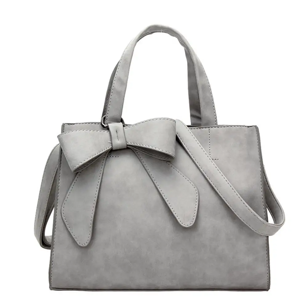 

Yfashion Women PU Leather Bowknot Handbag Large Capacity Shoulder Crossbody Bags