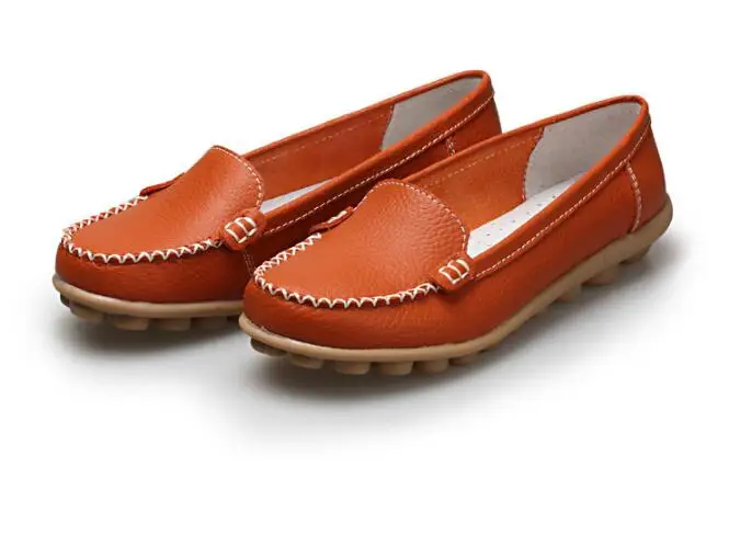 Sexy Fashion Shoes Woman Leather Women Shoes Flats Colors footwear Loafers Slip On Women's Flat Shoes Moccasins Plus Size 35-42