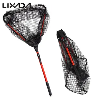 

Lixada Fly Fishing Triangle Brail Landing Net Portable Foldable Lightweight Net Nylon Fishing Net Aluminum Alloy Frame