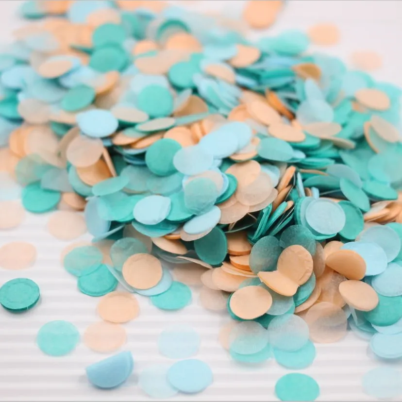 1 inch Small Tissue Paper Confetti Mint Orange Tossing Decor Baby Shower Birthday Party Happiness Confetti